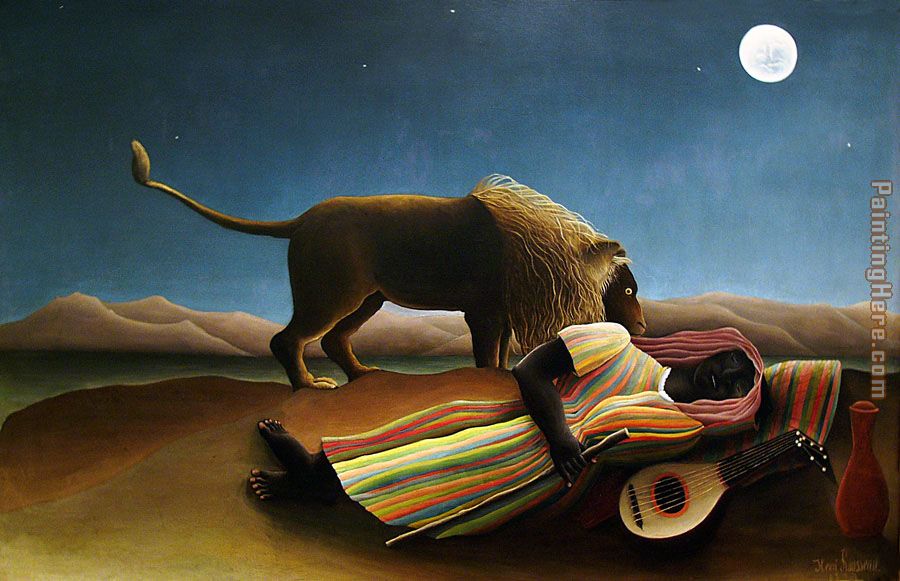 The Sleeping Gypsy painting - Henri Rousseau The Sleeping Gypsy art painting
